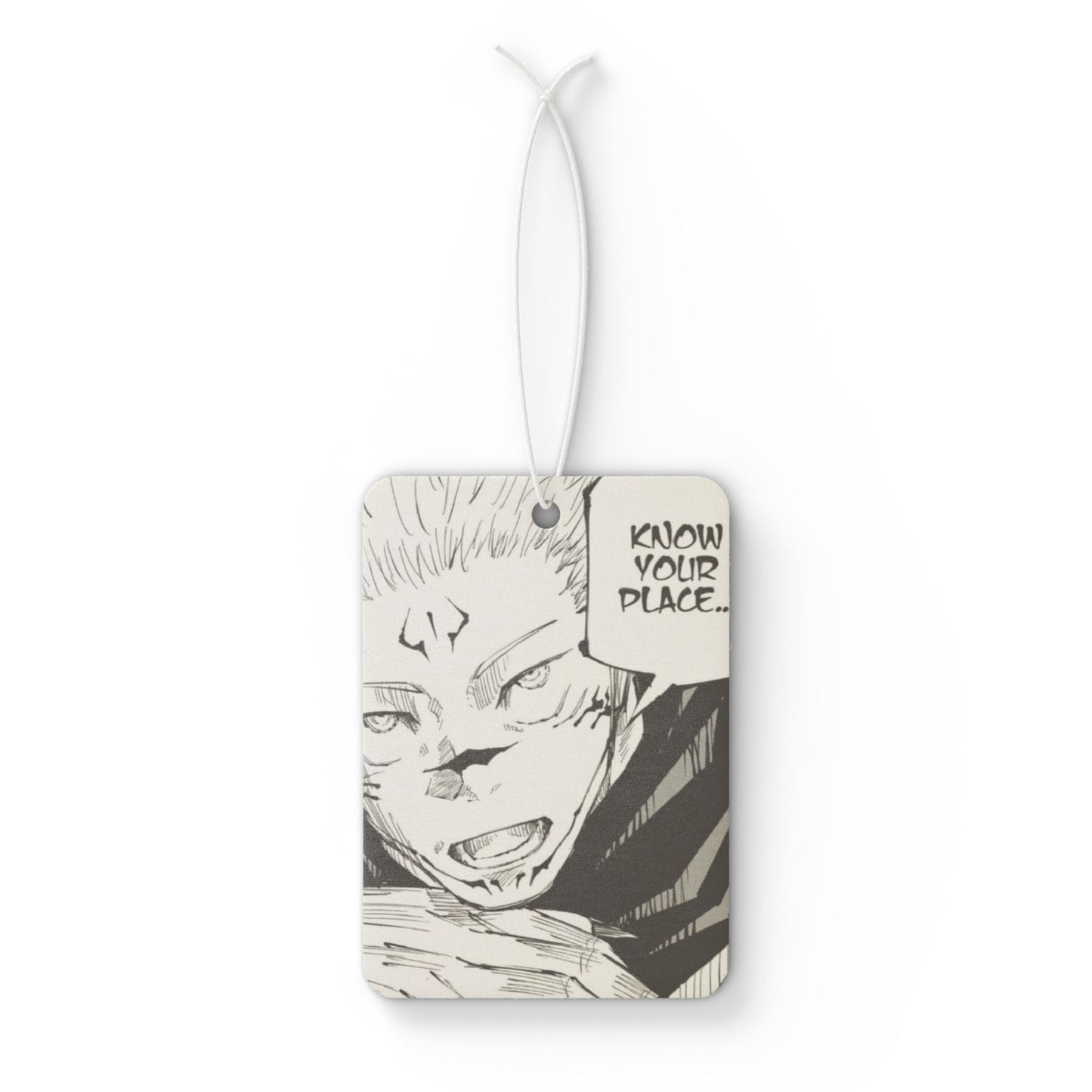 Sakuna - JJK Anime Car Air Freshener - "Know Your Place" Design