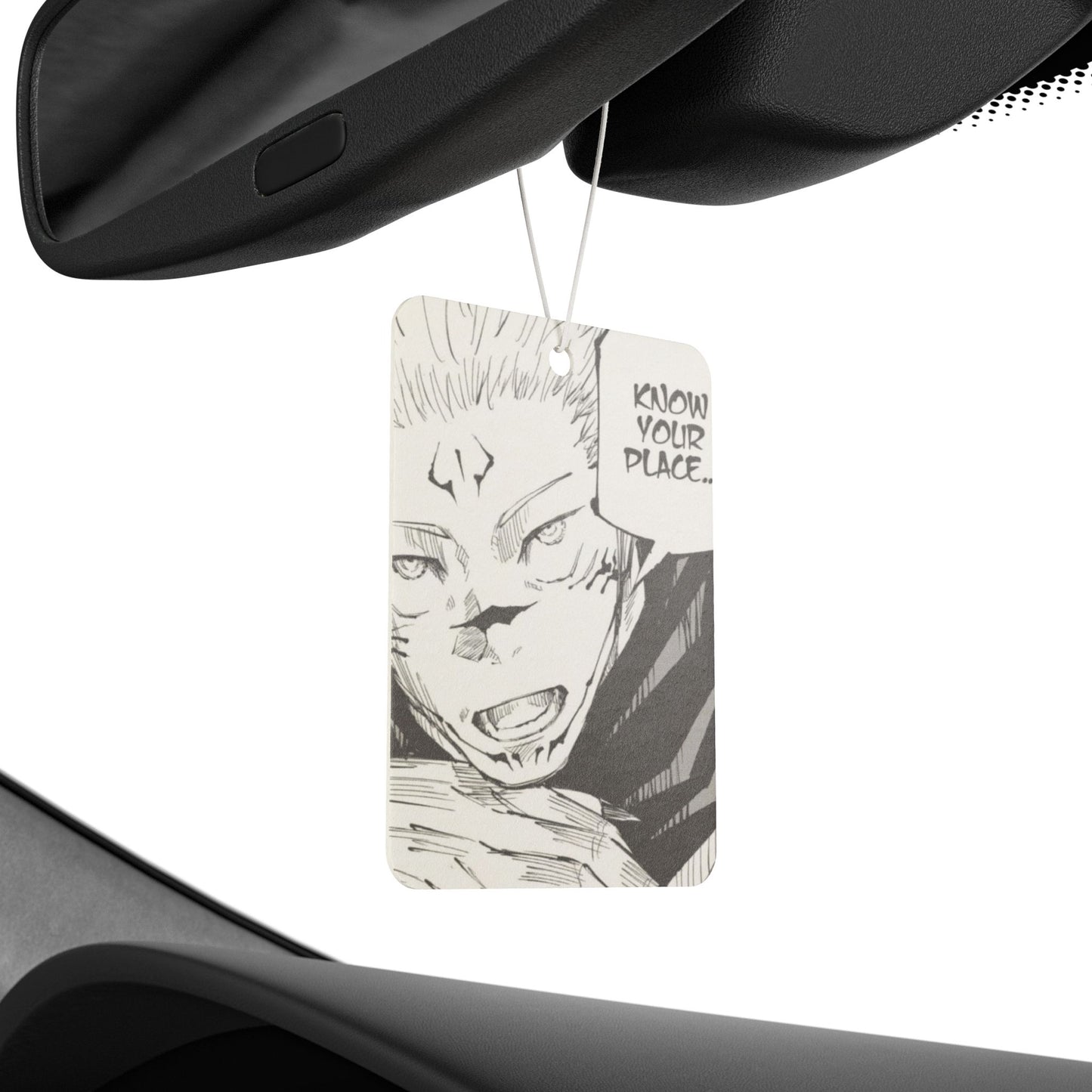 Sakuna - JJK Anime Car Air Freshener - "Know Your Place" Design