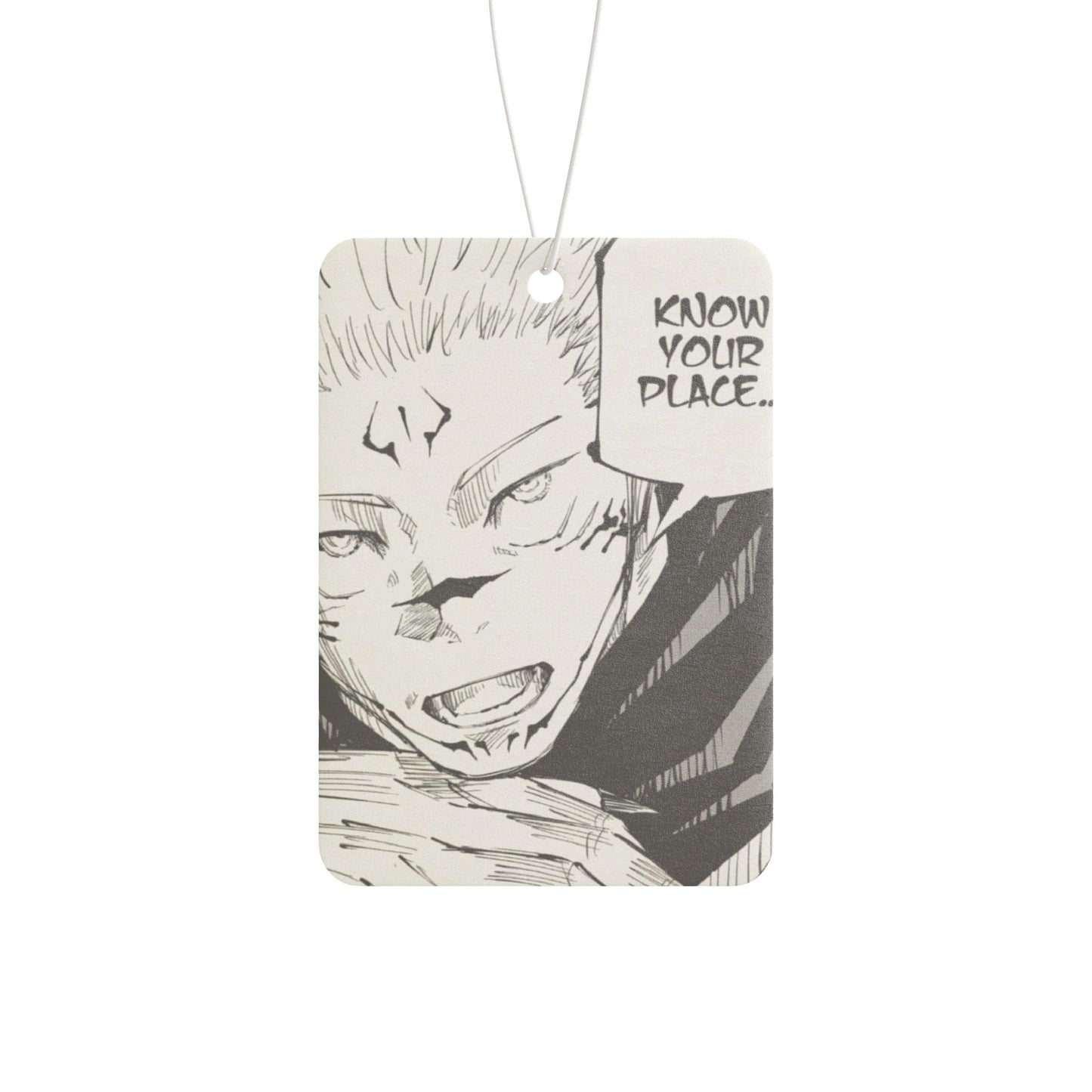 Sakuna - JJK Anime Car Air Freshener - "Know Your Place" Design